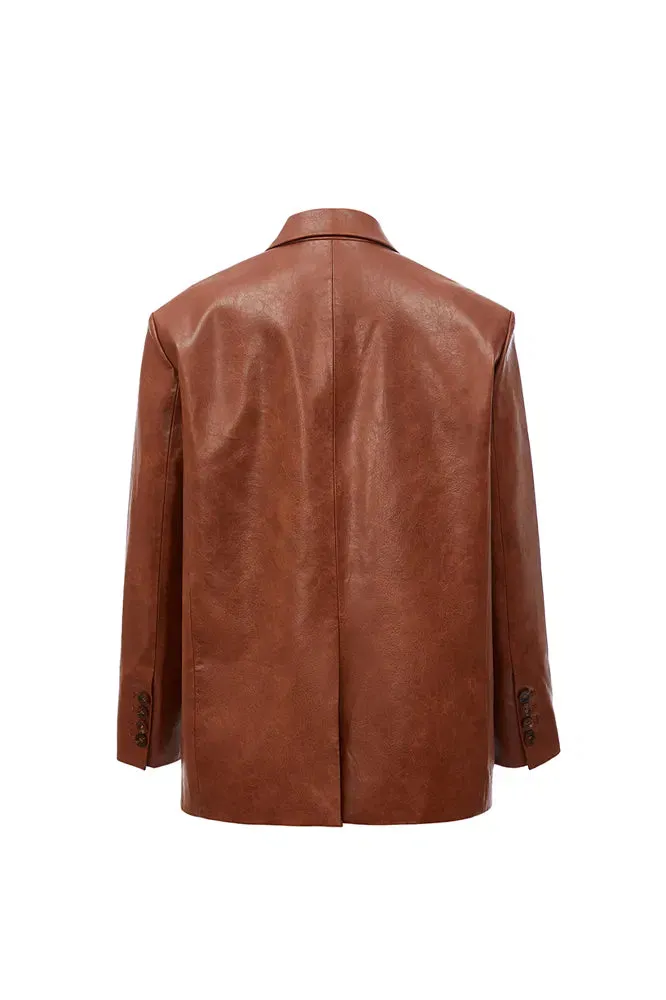 Stonham Blazer in Eco Wax Leather