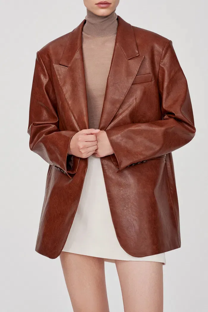 Stonham Blazer in Eco Wax Leather