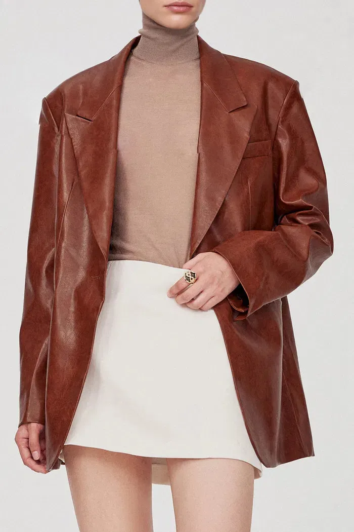 Stonham Blazer in Eco Wax Leather