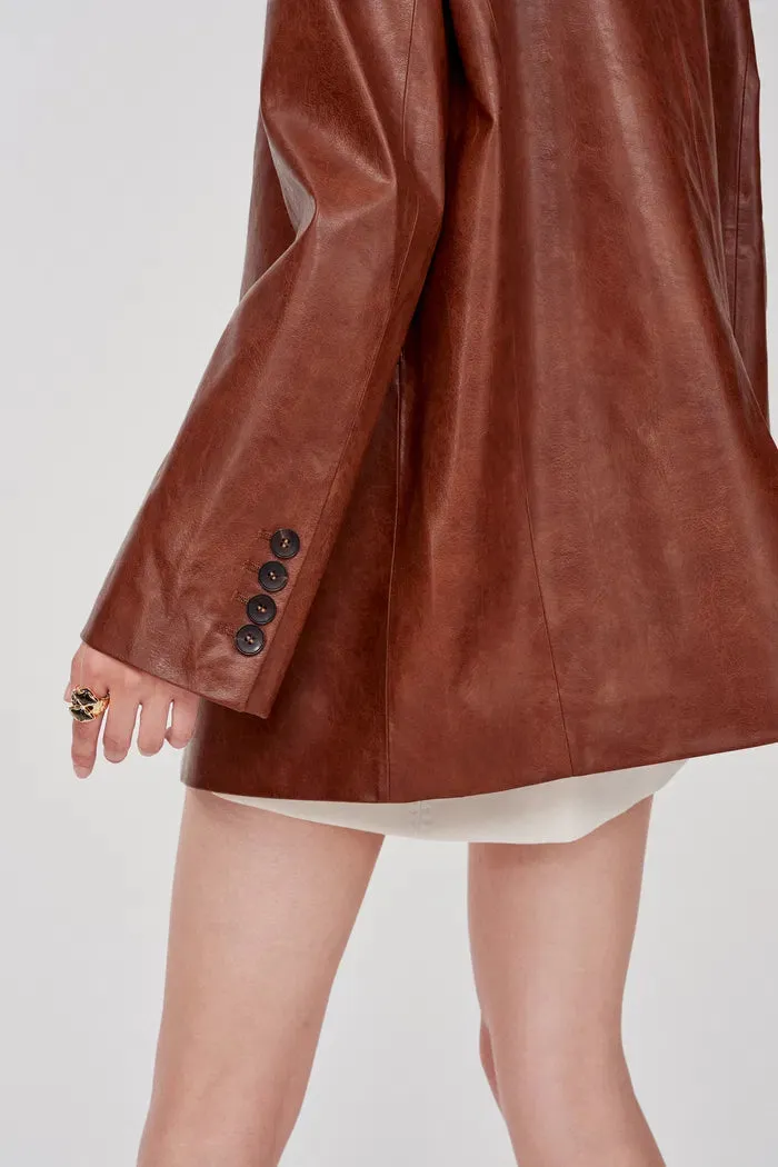 Stonham Blazer in Eco Wax Leather