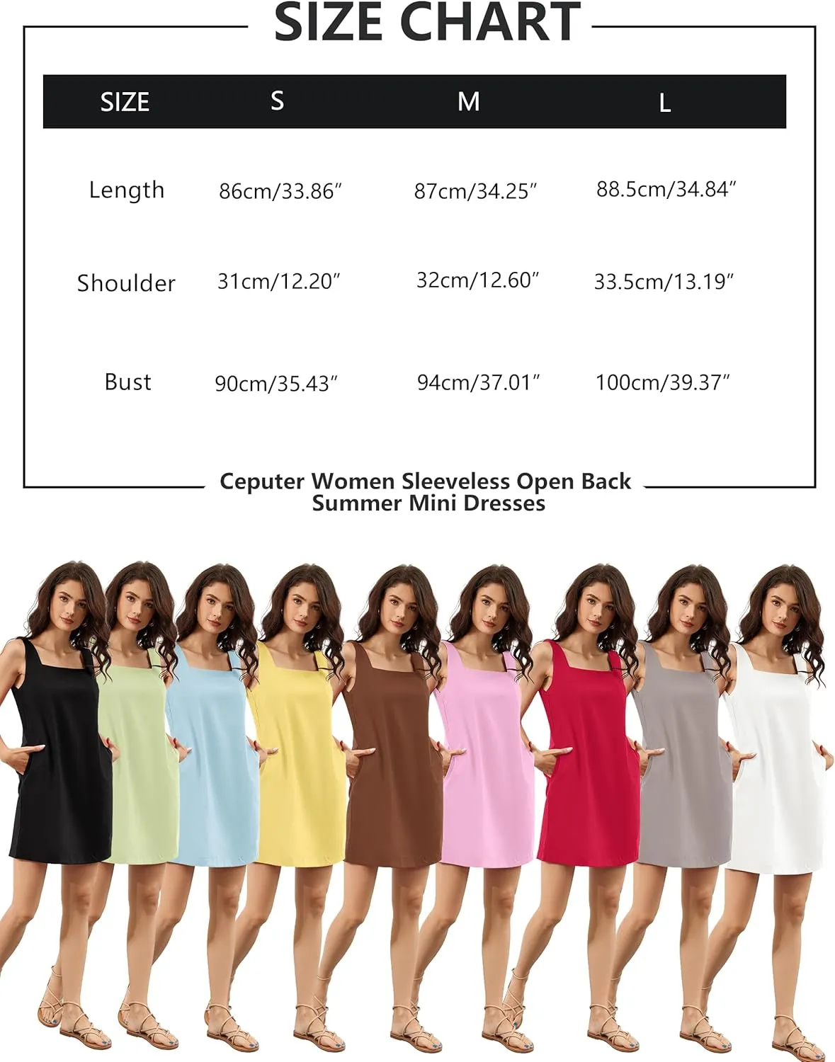 Summer Linen Mini Dress for Women Sleeveless Square Neck Tank Shift Dresses Causal Backless Solid Short Sundress