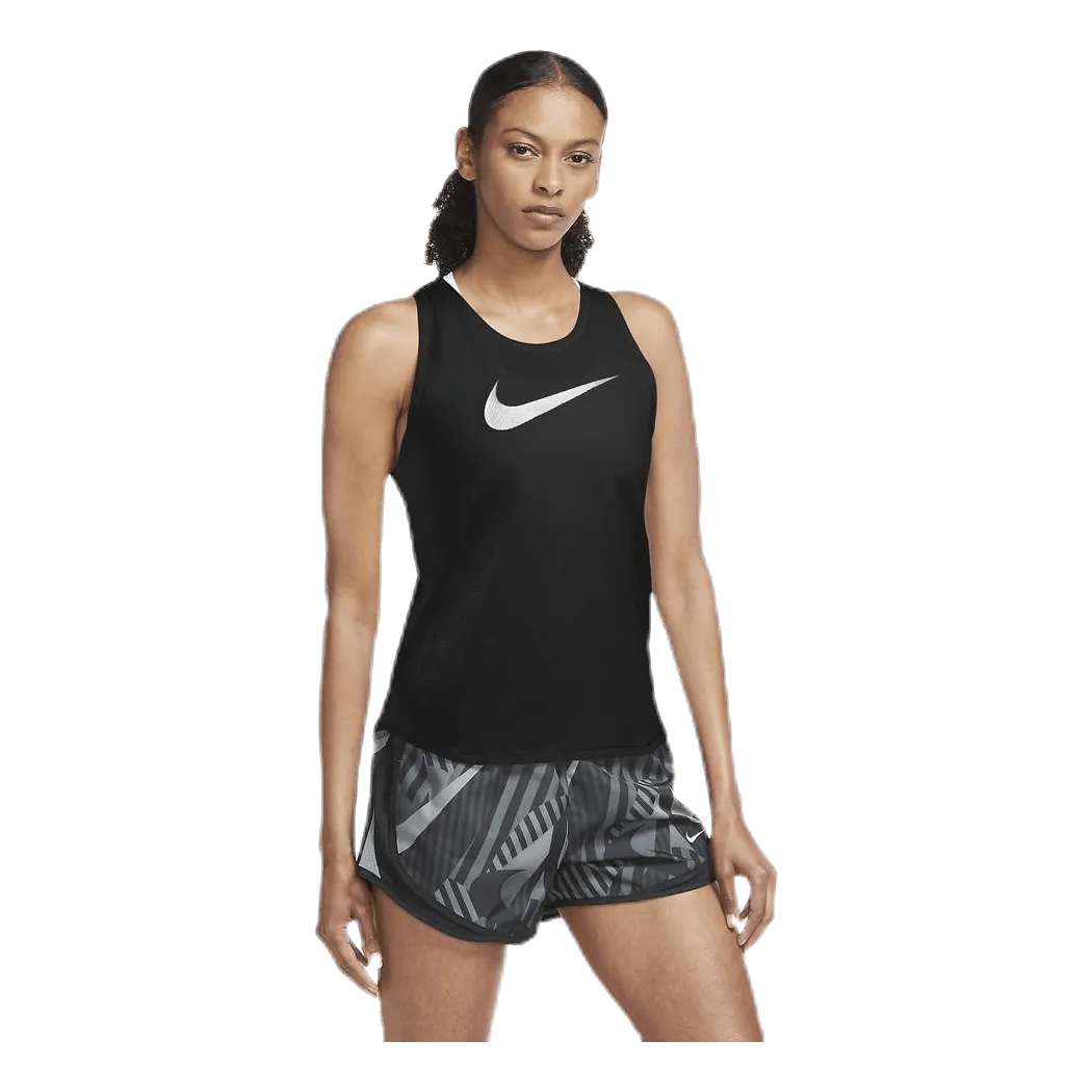 Swoosh Run Tank White/Black