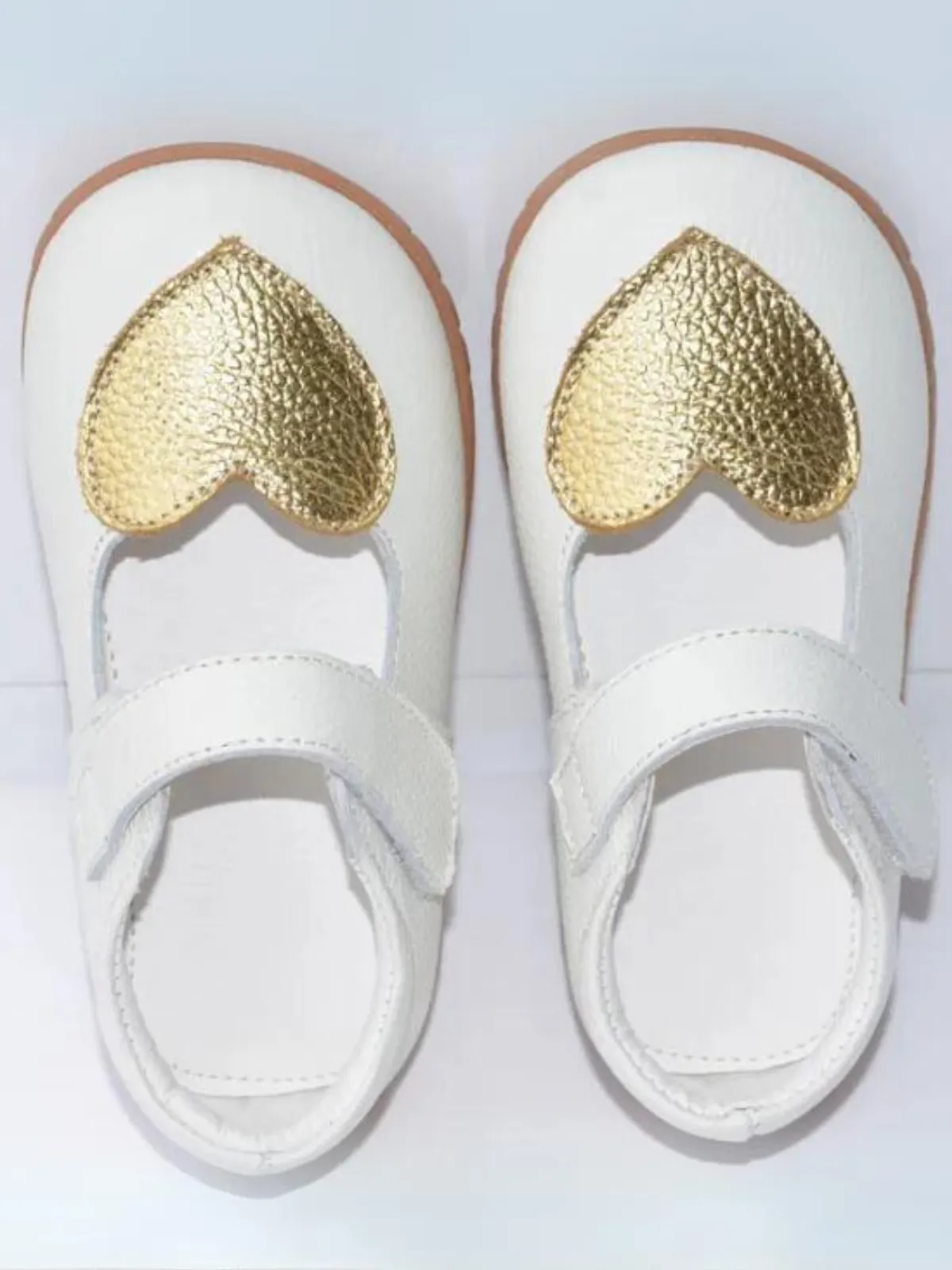Treasured Steps Gold Heart Mary Jane Shoes By Liv And Mia