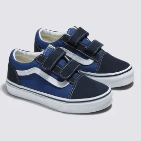 Vans Kids Old Skool V Skateboard Shoe - Navy/True White