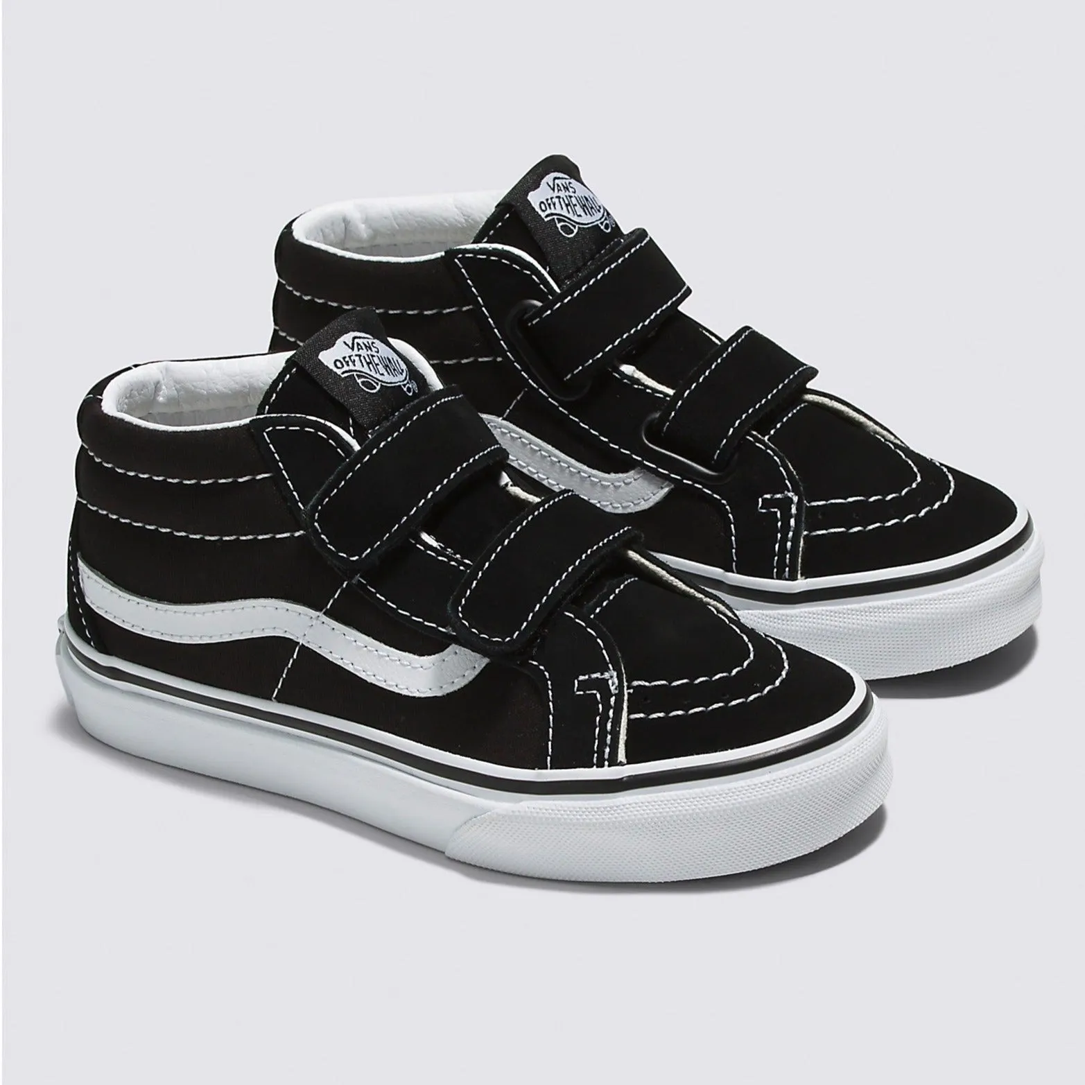 Vans Kids SK8-Mid Reissue Skateboard Shoe - Black/True White