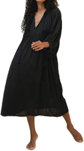 Women Boho Floral Long Dress Colorful Loose A-line Maxi Dress Long Puff Sleeve Flowy Shirt Dresses Beachwear