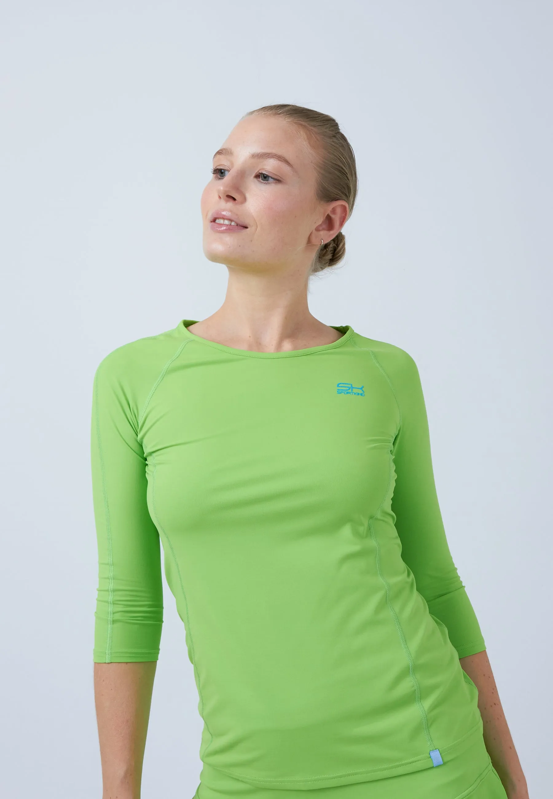 Women Tennis 3/4-Sleeve Shirt, turquoise