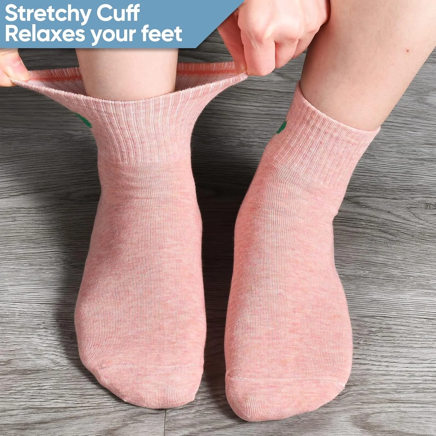 Women's Cute Ankle Crew Socks - Novelty Fun Heart Cotton Casual Athletic Running Socks 6Pairs With Gift Box