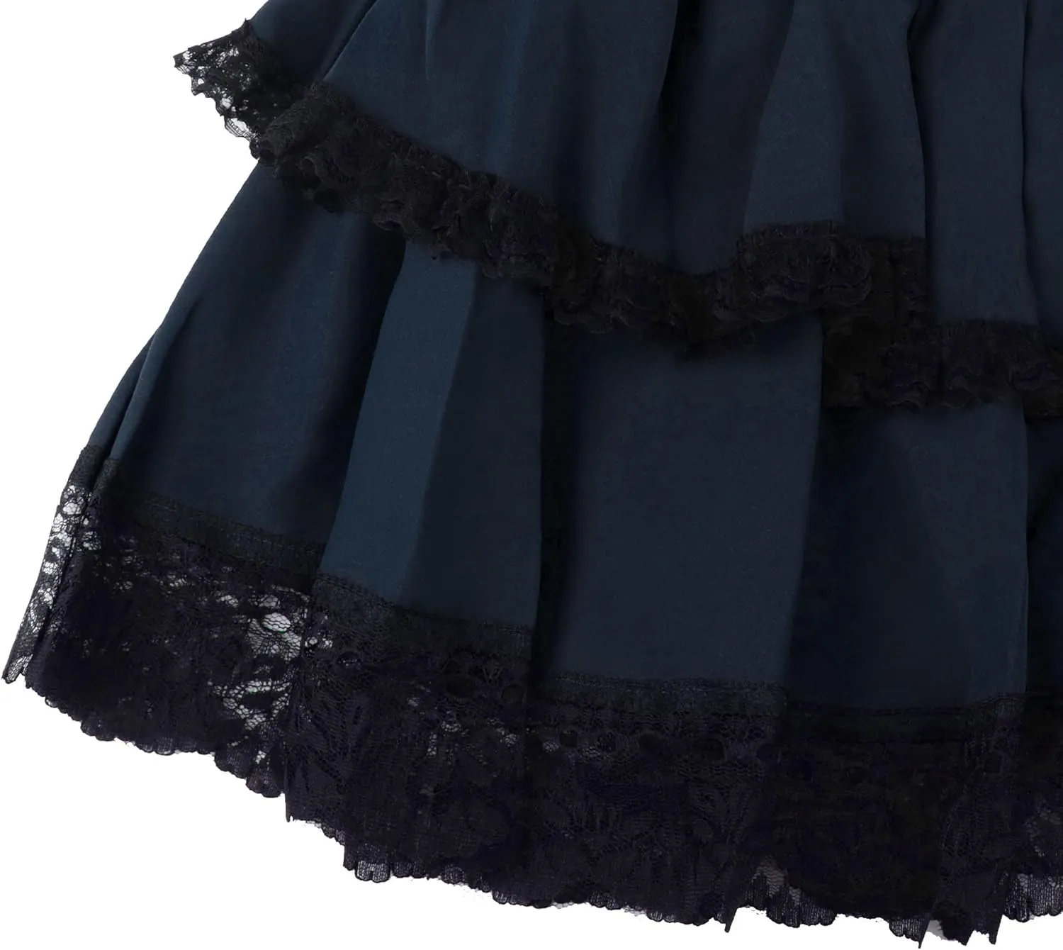 Womens Mini Gothic Skirt Tie Waist Lace Up Double Layered Ruffles Y2k Punk Emo Skirt with Chain