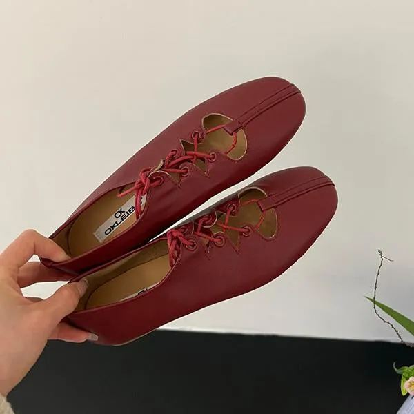 Women's Retro Hollow Strap Round Toe Mary Jane 24849657S