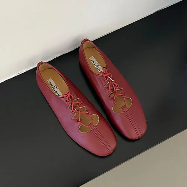 Women's Retro Hollow Strap Round Toe Mary Jane 24849657S