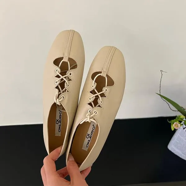 Women's Retro Hollow Strap Round Toe Mary Jane 24849657S